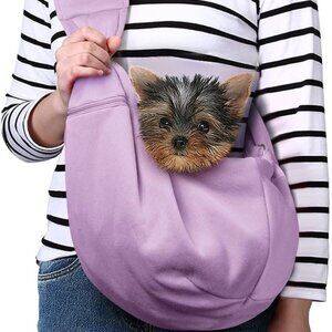 Tomkas Small Dog Sling Carrier, Zipper Pocket & Adjustable Strap for 3-10 lbs